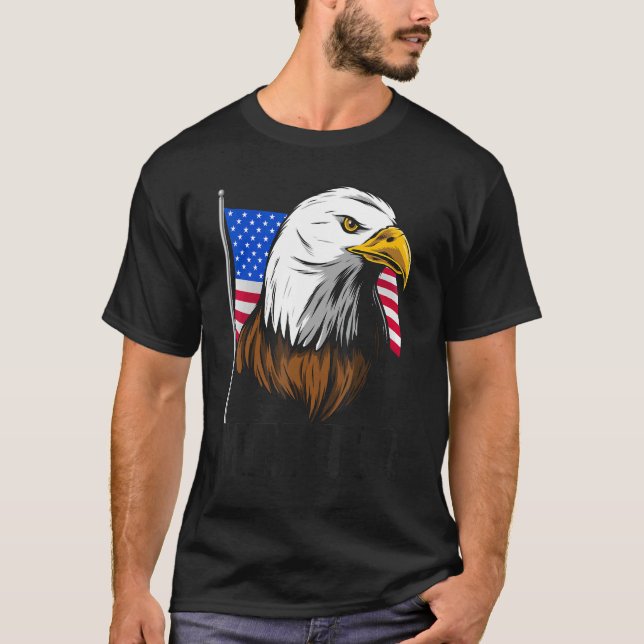 Merica Bald Eagle Independence Day Fourth July 4th T-Shirt (Front)