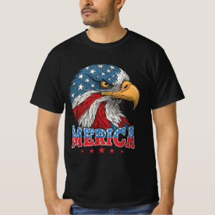 Merica Bald Eagle Patriotic Eagle 4th of July T-Shirt