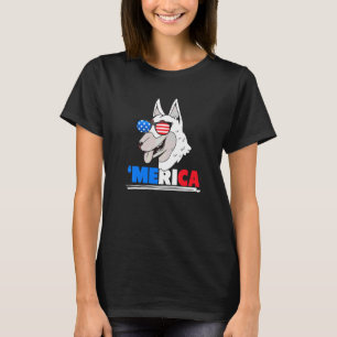 Merica Belgian Malinois Dog   T-Shirt