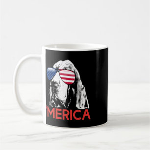 Merica Bet Hound American Flag 4th Of July Coffee Mug