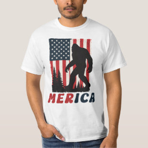 Merica Bigfoot, American Flag Bigfoot T-Shirt