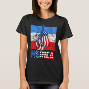 Merica Box Gloves American Flag 4th Of July Boxing T-Shirt