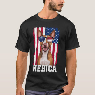 Merica Bull Terrier Dog USA Flag Patriotic 4th of T-Shirt