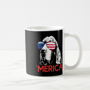 Merica Bysset Hound American Flag 4th Of July Coffee Mug
