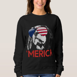 Merica Cavalier King Charles Spaniel American Flag Sweatshirt