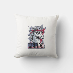 Merica Cool Unicorn Patriotic Vibes Tank Top Cushion