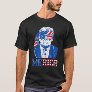 Merica Donald Trump Funny Trump 4th Of July Ameri T-Shirt