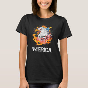 Merica Eagle 4th Of July American Flag Usa T-Shirt