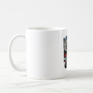 Merica Eagle Monster Truck Vintage Patriotic Coffee Mug