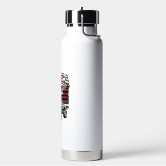 Merica Eagle Monster Truck Vintage Patriotic Water Bottle