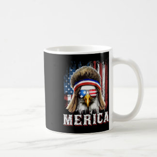 Merica Eagle Mullet 4th Of July American Flag Star Coffee Mug