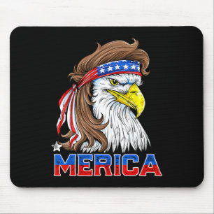 Merica Eagle Mullet 4th Of July Men Women American Mouse Pad