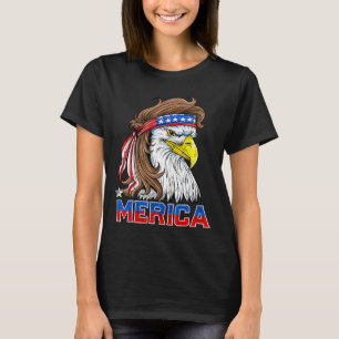 Merica Eagle Mullet 4th Of July Men Women American T-Shirt