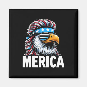 Merica Eagle Mullet Sungles Usa American Flag Eagl Magnet