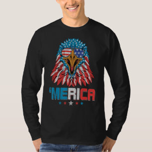 Merica Eagle Patriotic Usa American Flag 4th Of Ju T-Shirt