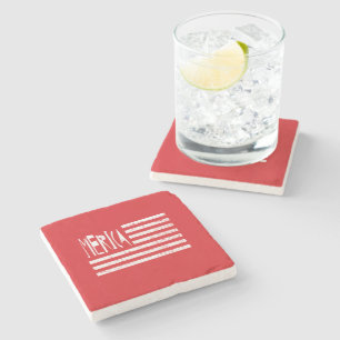Merica Flag Stone Coaster