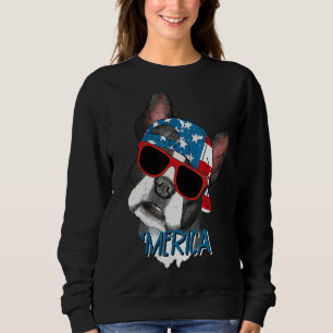 Merica French Bulldog American Flag 4th Of July Fr Sweatshirt