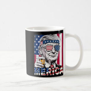 Merica Funny Trump Men Drinking Beer Coffee Mug