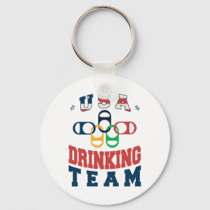 Merica Funny Usa Drinking Team Patriotic Usa Ameri Key Ring