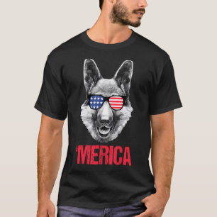 Merica German Shepherd American Flag Sunglasses 4t T-Shirt