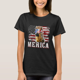 Merica German Shepherd Dog Mullet 4th Of July Usa T-Shirt