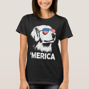 Merica Golden Retriever - 4th Of July T-Shirt
