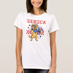 'Merica Golden Retriever T-Shirt
