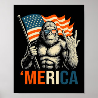 ‘merica Gorilla Flag Sungles Funny Patriotic  Poster