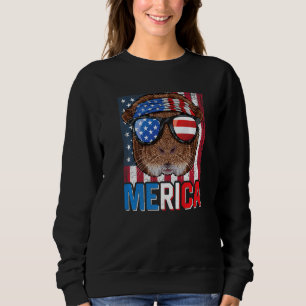 Merica Guinea Pig 4th Of July American Flag For M Sweatshirt