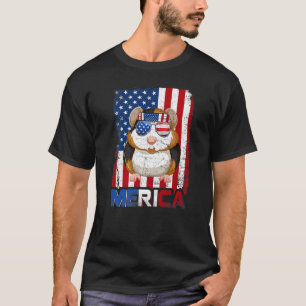 Merica Guinea Pig American Flag Patriotic 4th Of J T-Shirt