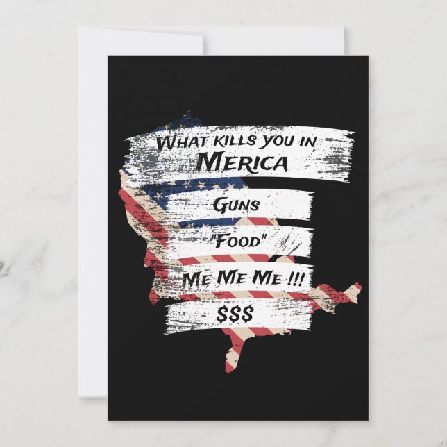 Merica Humour America USA Funny Patriotism Invitation (Front)