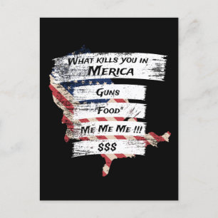 Merica Humour America USA Funny Patriotism Postcard