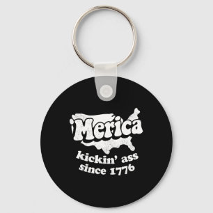 Merica Kickin' Since 1776 Key Ring