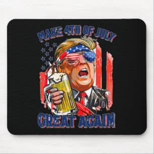 Merica Make 4th Of July Great Again Men Drinking B Mouse Pad