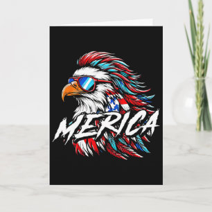 Merica Mullet Eagle Funny 4th Of July Card