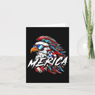 Merica Mullet Eagle Funny 4th Of July  Card