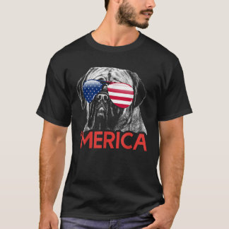 Merica Neapolitan Mastiff American Flag 4th of Jul T-Shirt