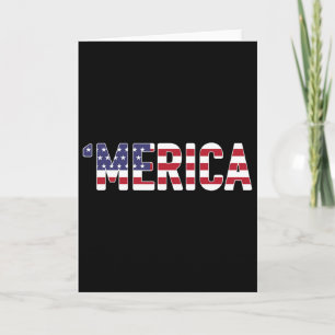 Merica - Patriotic Flag Usa United States America Card