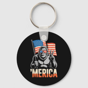 merica patriotic gorilla return to monkey meme key ring