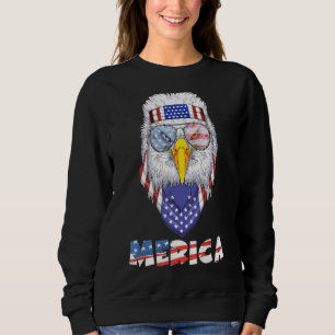 Merica Patriotic Mullet Eagle Men Women Kids Sweatshirt