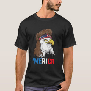 Merica Patriotic Mullet Eagle Men Women Kids T-Shirt