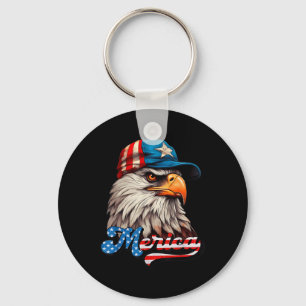 Merica - Patriotic Usa Eagle Of Freedom - 4th Of J Key Ring
