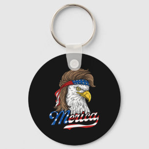 Merica - Patriotic Usa Eagle Of Freedom - 4th Of J Key Ring