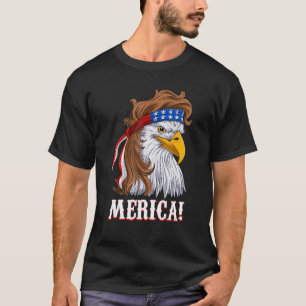 Merica Patriotic Usa Eagle Of Freedom 4th Of Jul T-Shirt