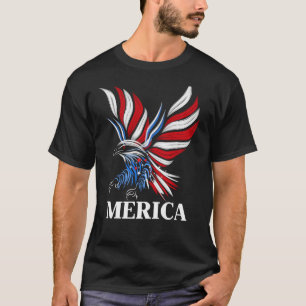 Merica Patriotic USA Eagle Of Freedom 4th of July T-Shirt