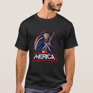 Merica Patriotic Veteran America USA Flag T-Shirt