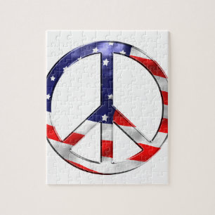 merica peace sign jigsaw puzzle