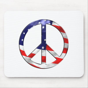 merica peace sign mouse pad