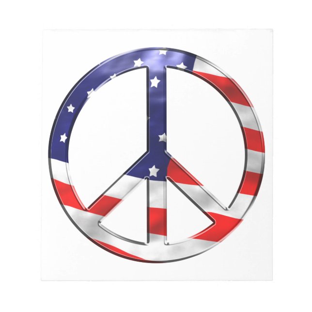 merica peace sign notepad (Front)