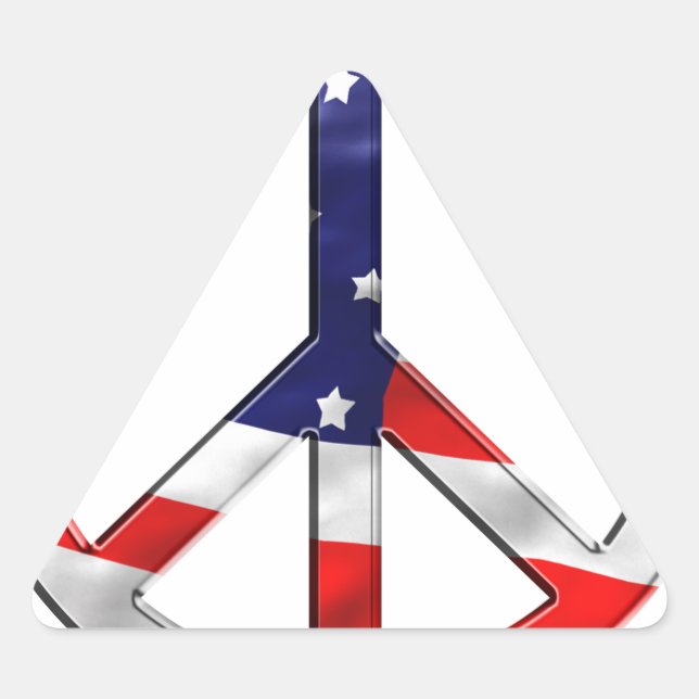 merica peace sign triangle sticker (Front)